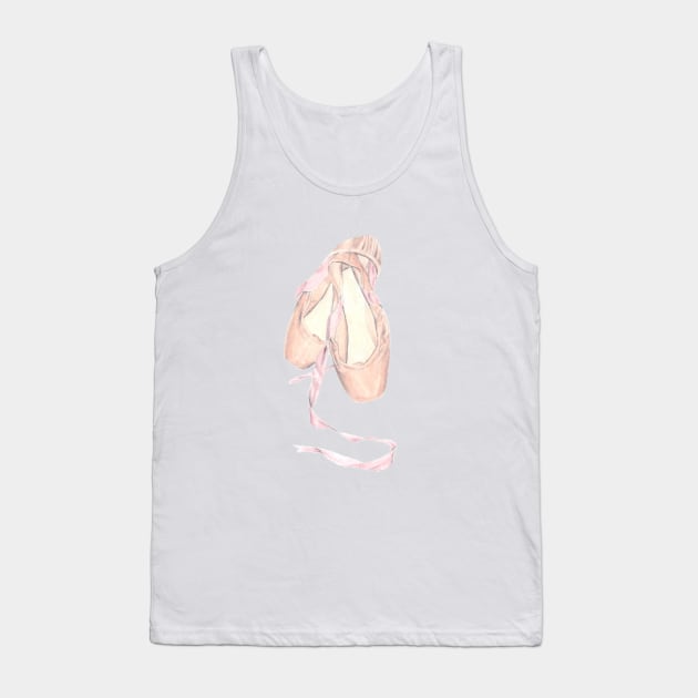 Ballet Shoes Watercolor Tank Top by balletart